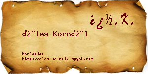 Éles Kornél névjegykártya
